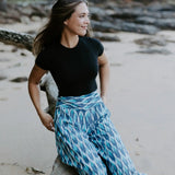 Palazzo Pants – Turquoise Ikat