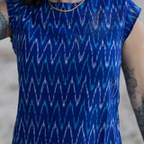 Tara Shirt Dress - Electric Blue Ikat