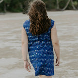 Tara Shirt Dress - Electric Blue Ikat