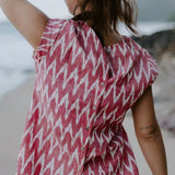 Tara Shirt - Coral Ikat