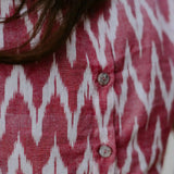 Tara Shirt - Coral Ikat