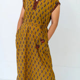 Lucy Kaftan Dress Mustard