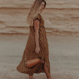 Lucy Kaftan Dress Mustard