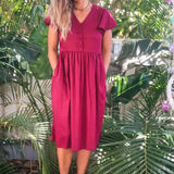 Alka Dress Maroon