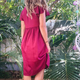 Alka Dress Maroon